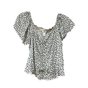 Japna Floral Ruffle Blouse Size Large NWT